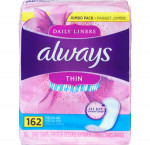 Alwaysliners, thin regular unscented162.0 