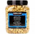 Kirkland signature unsalted roasted whole cashews, 1.13 kg