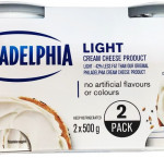 Kraft philadelphia light cream cheese 2 x 500 g