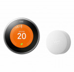 Google nest 3rd generation wi-fi smart learning thermostat with nest temperature sensor bundle