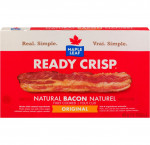 Ready crisp fully cooked natural bacon slices 65g 