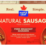 Natural pork breakfast sausage, fully cooked 300 g
