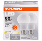 Sylvanialed bulb, 8.5 watt2x1.0 