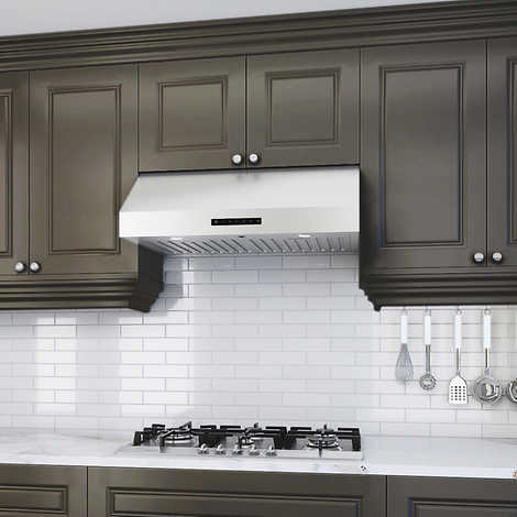 Ancona 650 cfm stainless-steel under-cabinet range hood with night light feature