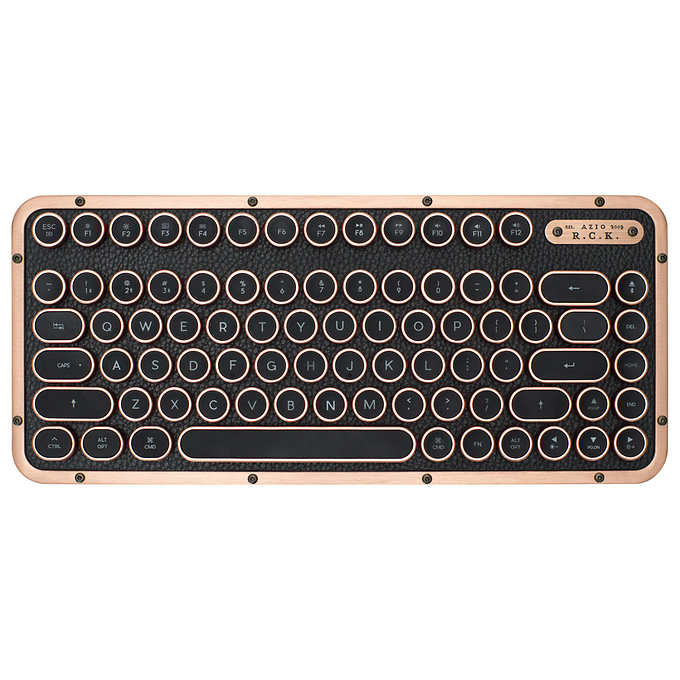 Azio retro compact wireless keyboard with palm rest